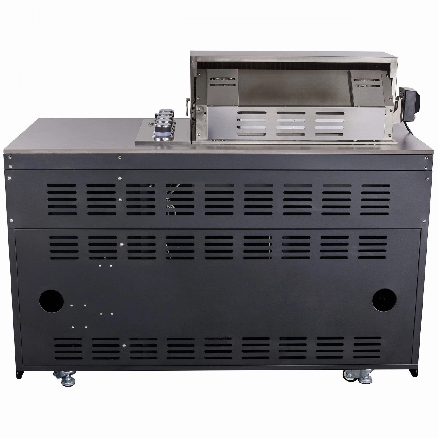 Forno Rimini Gray Countertop Outdoor Kitchen with 30" 62,600 BTU BBQ and Beverage Centre - FODKT2544BLK