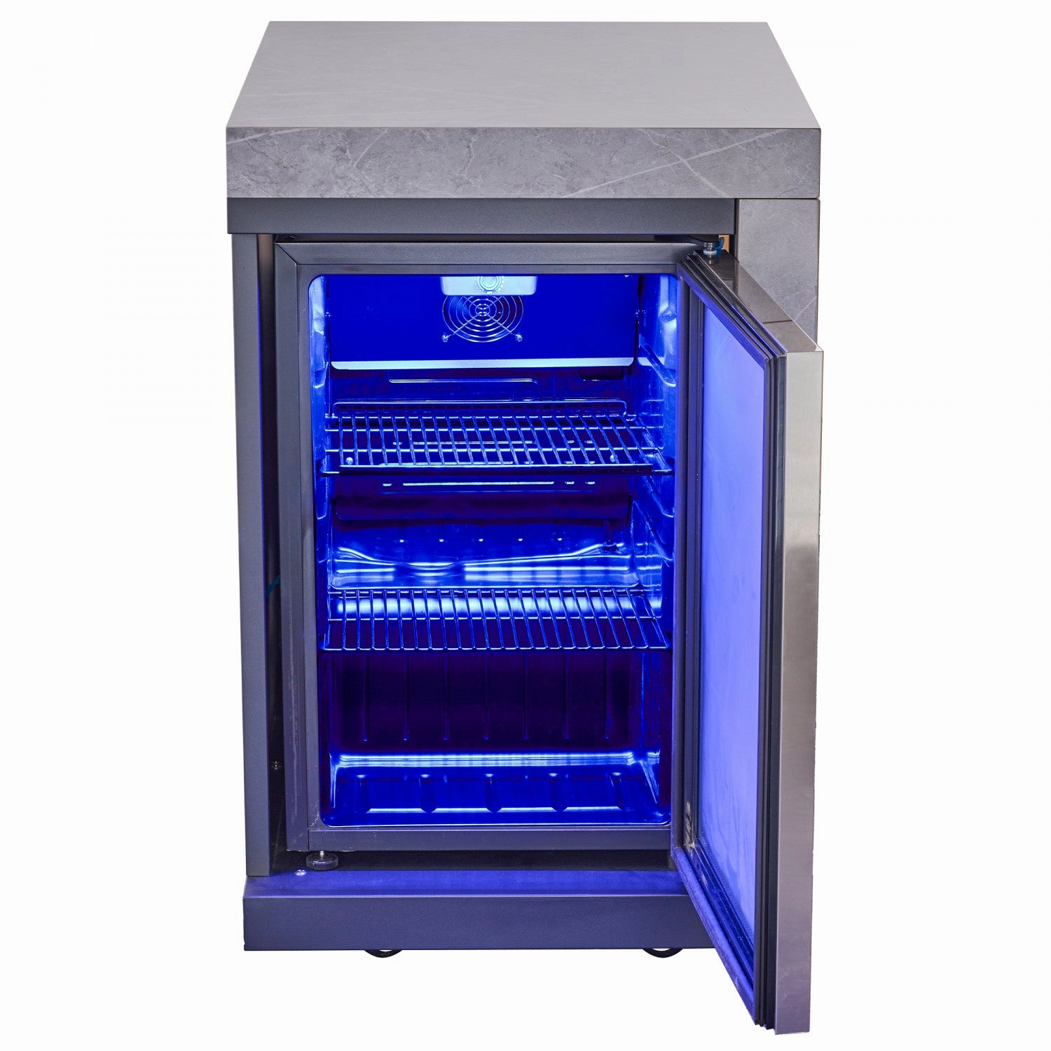 Forno Rimini Gray Countertop Outdoor Kitchen with 30" 62,600 BTU BBQ and Beverage Centre - FODKT2544BLK