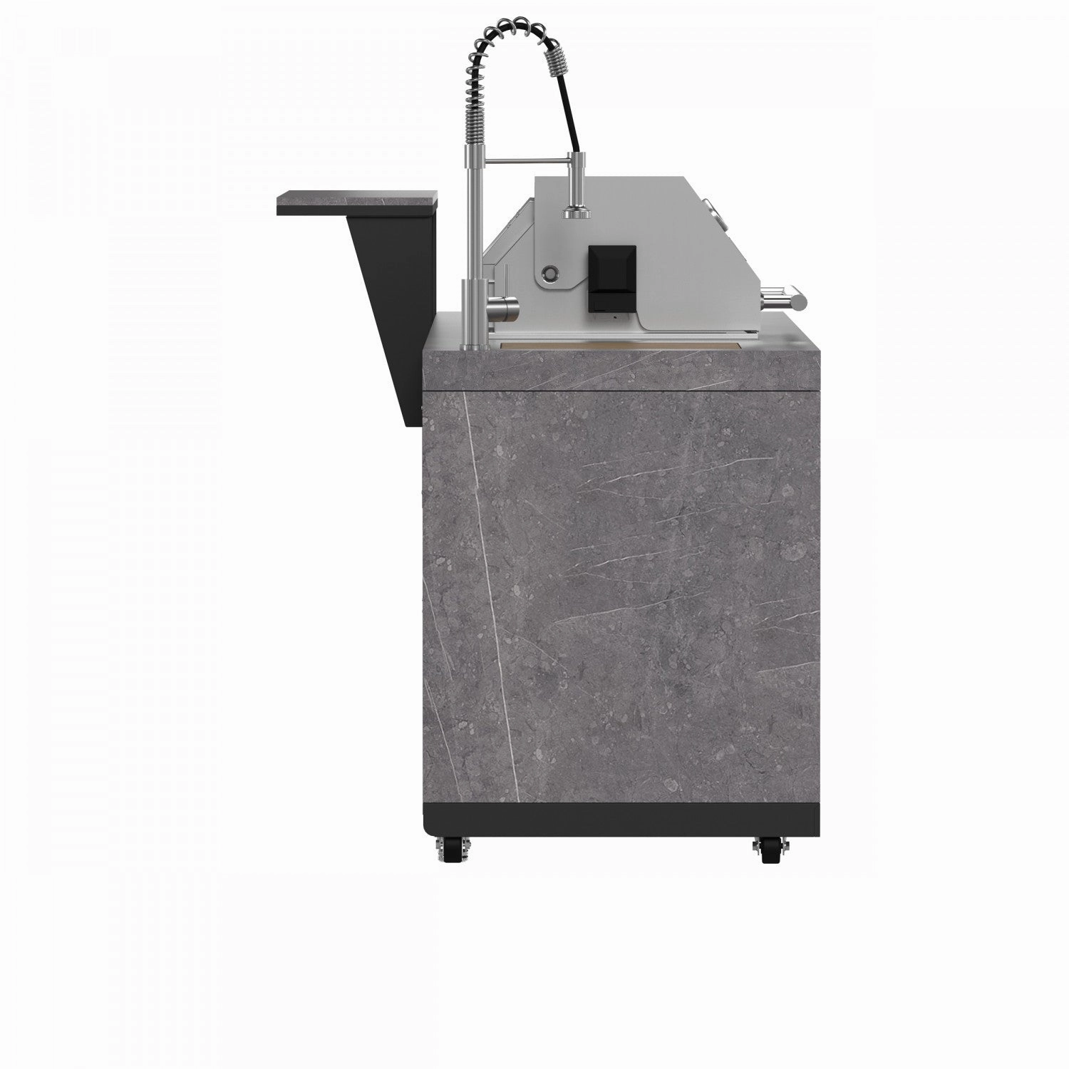 Forno Rimini Gray Countertop Outdoor Kitchen with 30" 62,600 BTU BBQ and Beverage Centre - FODKT2544BLK