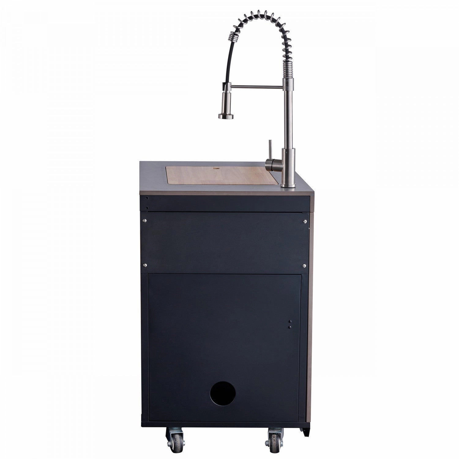 Forno Rimini Gray Countertop Outdoor Kitchen with 30" 62,600 BTU BBQ and Beverage Centre - FODKT2544BLK