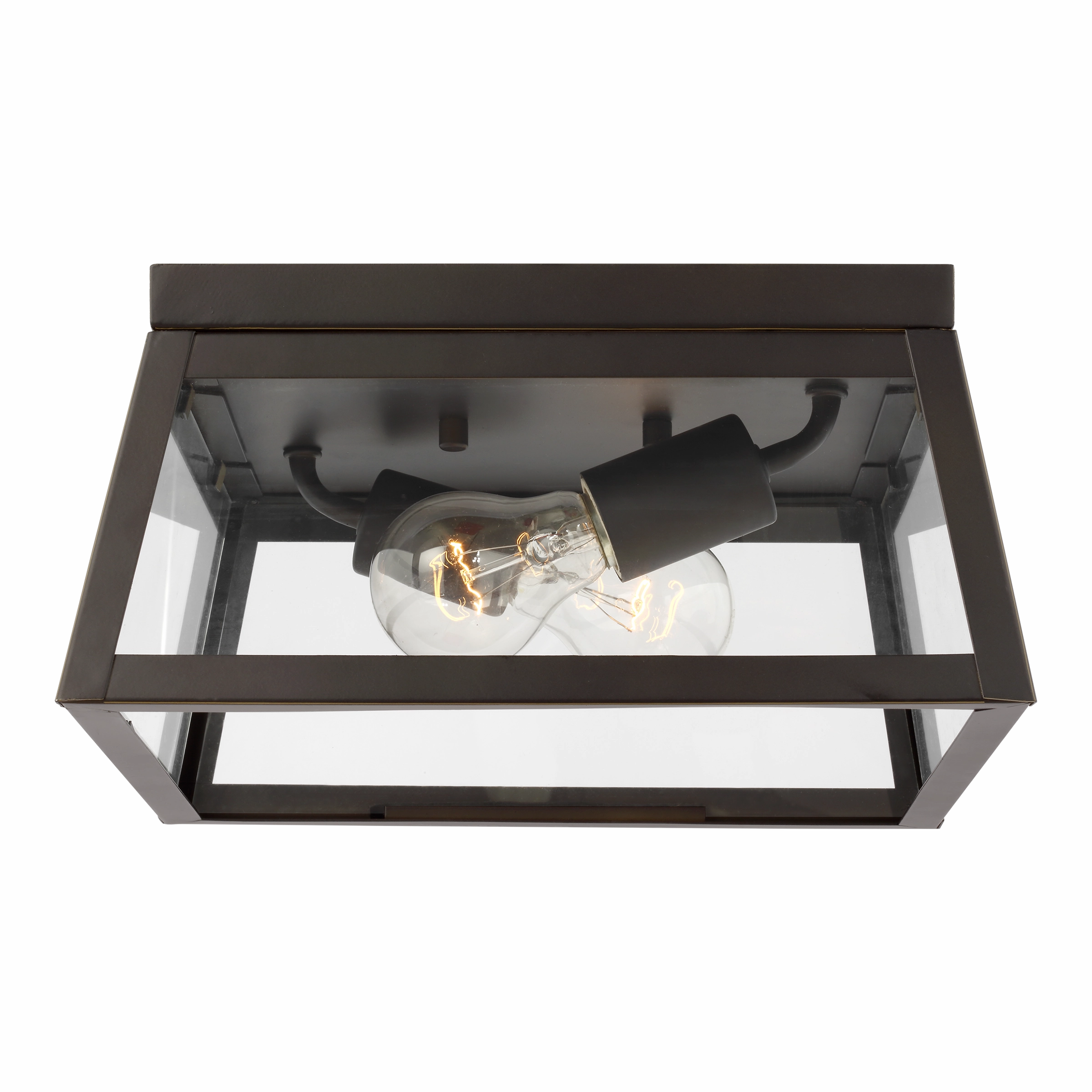 Founders 2-Light Outdoor Flush Mount (with Bulbs)