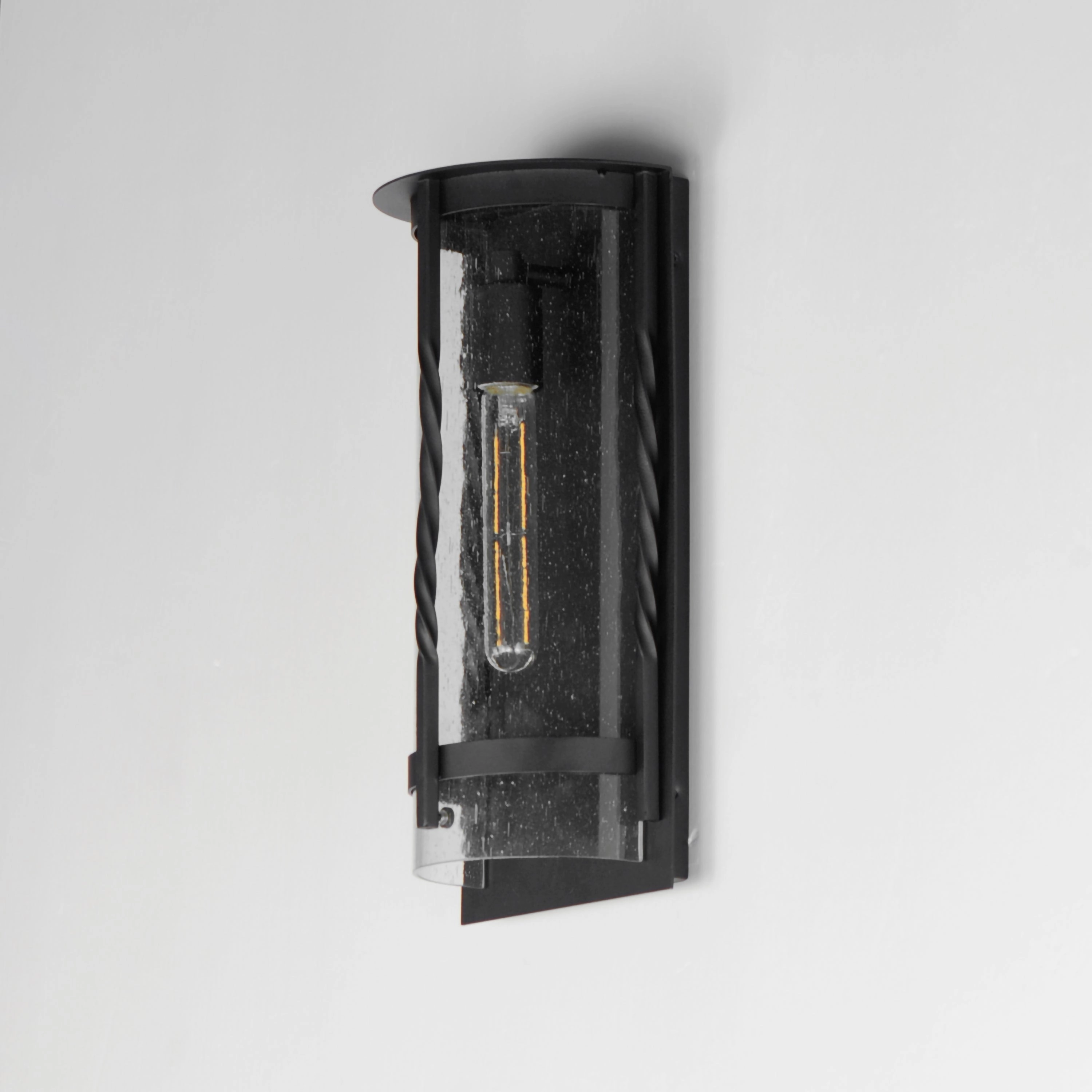 Foundry One Light Outdoor Wall Sconce Black