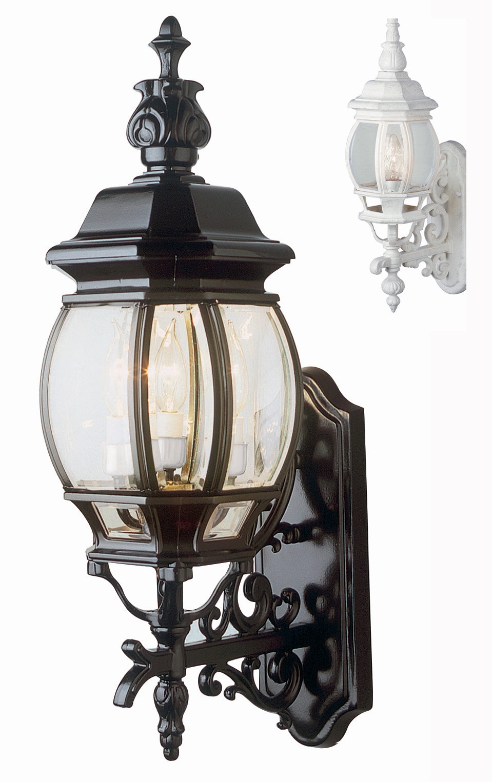 Francisco Three Light Wall Lantern WhiteOutdoor wall sconces with motion sensor