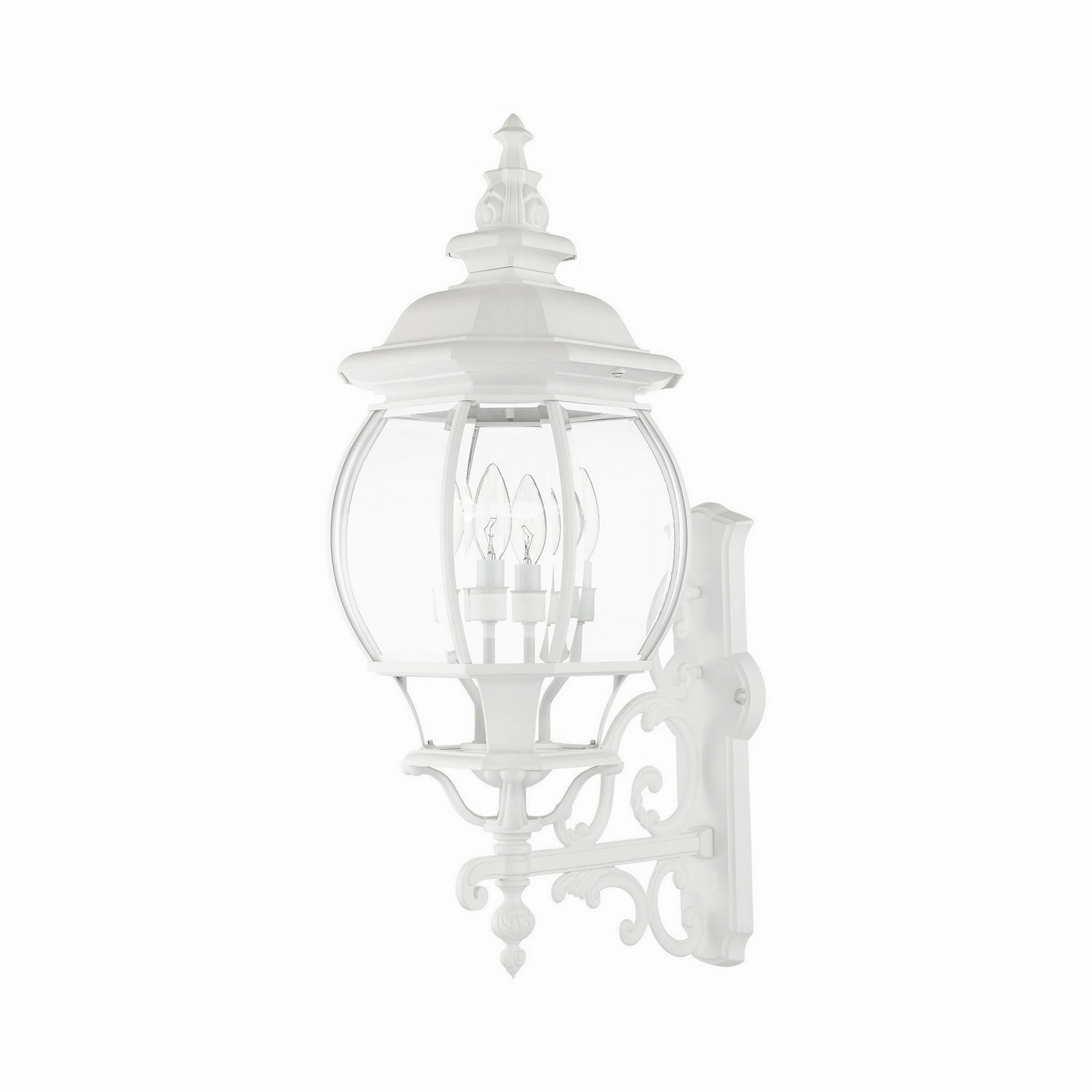 Frontenac Four Light Outdoor Wall Lantern Textured White