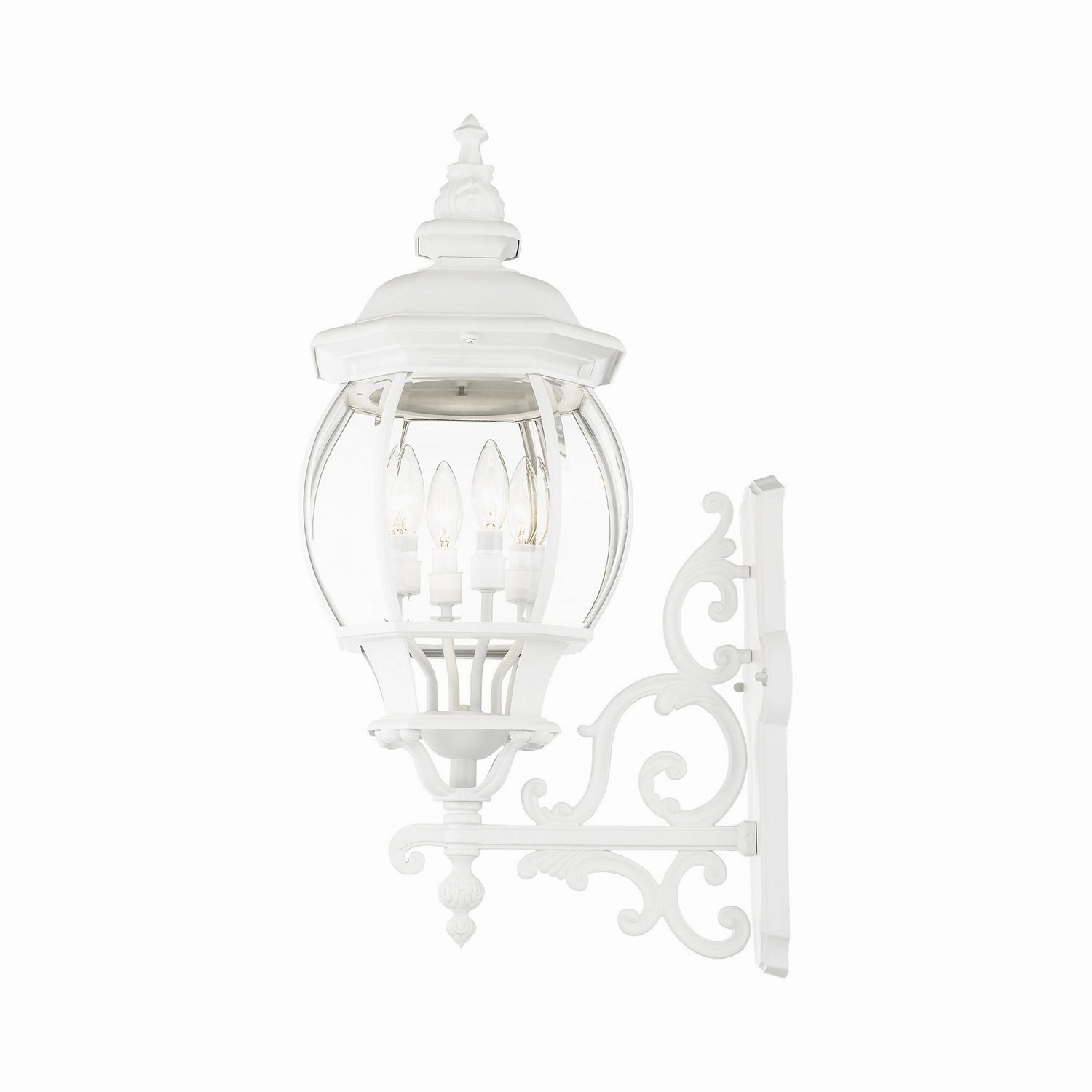 Frontenac Four Light Outdoor Wall Lantern Textured White