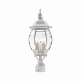 Frontenac Three Light Outdoor Post Top Lantern Textured WhiteOutdoor wall sconces with motion sensor