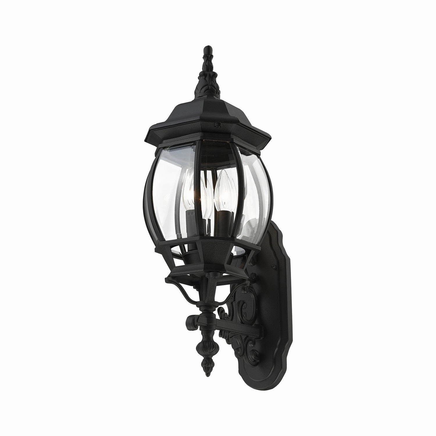 Frontenac Three Light Outdoor Wall Lantern Textured Black