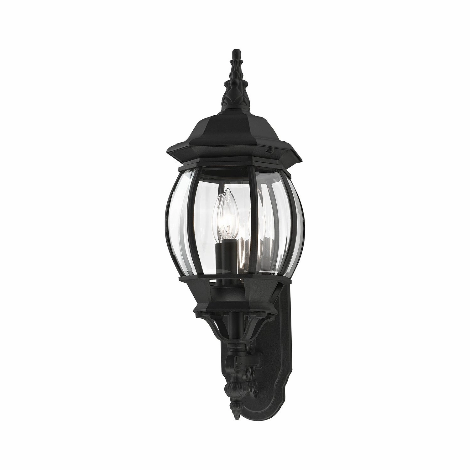 Frontenac Three Light Outdoor Wall Lantern Textured Black