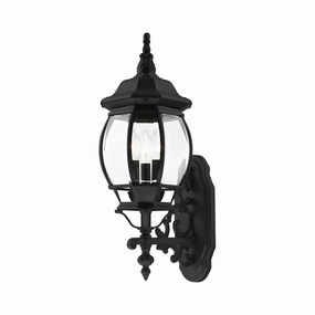 Frontenac Three Light Outdoor Wall Lantern Textured BlackOutdoor wall sconces with motion sensor