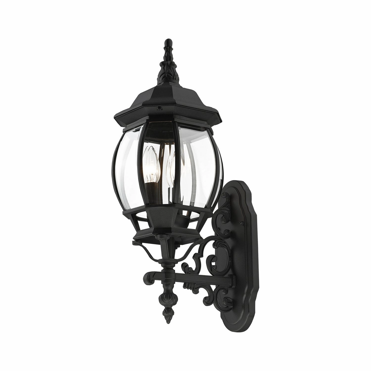 Frontenac Three Light Outdoor Wall Lantern Textured Black