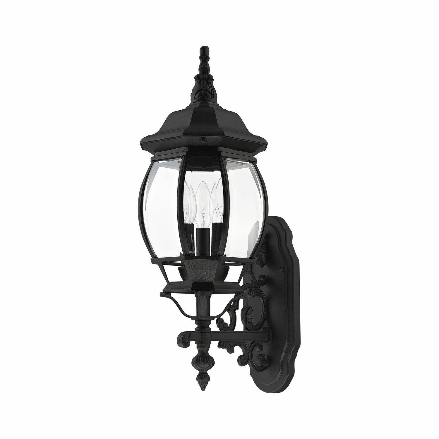 Frontenac Three Light Outdoor Wall Lantern Textured Black