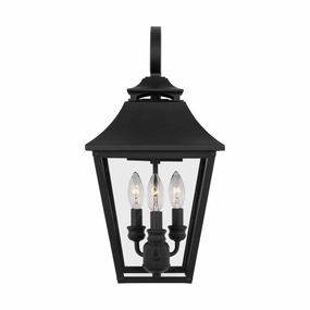 Galena Three Light Outdoor Wall Sconce Textured BlackOutdoor wall sconces with motion sensor