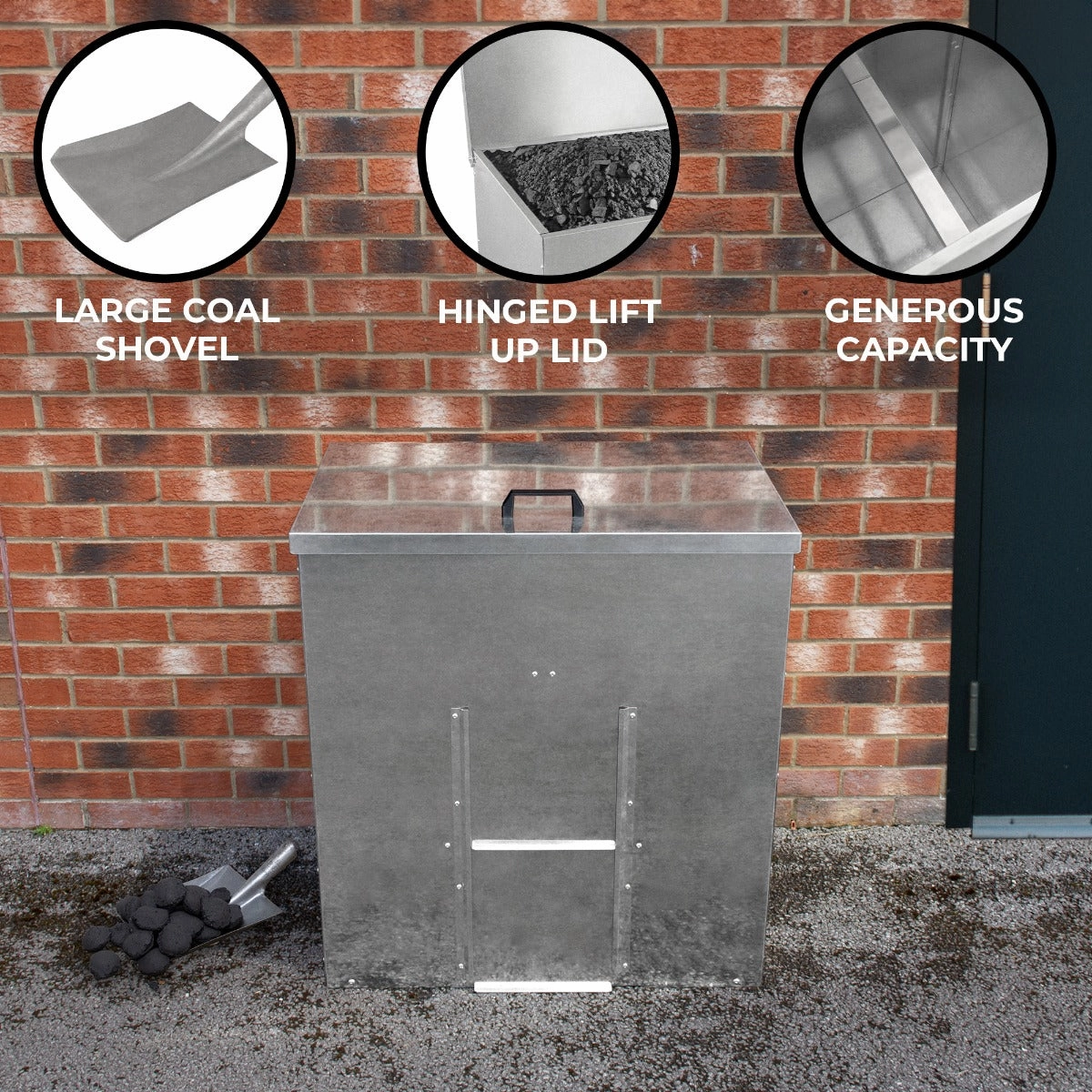Galvanised Coal Bunker - 250kg