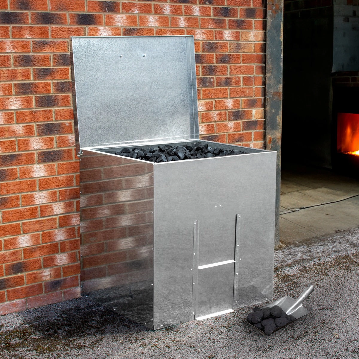 Galvanised Coal Bunker - 250kg