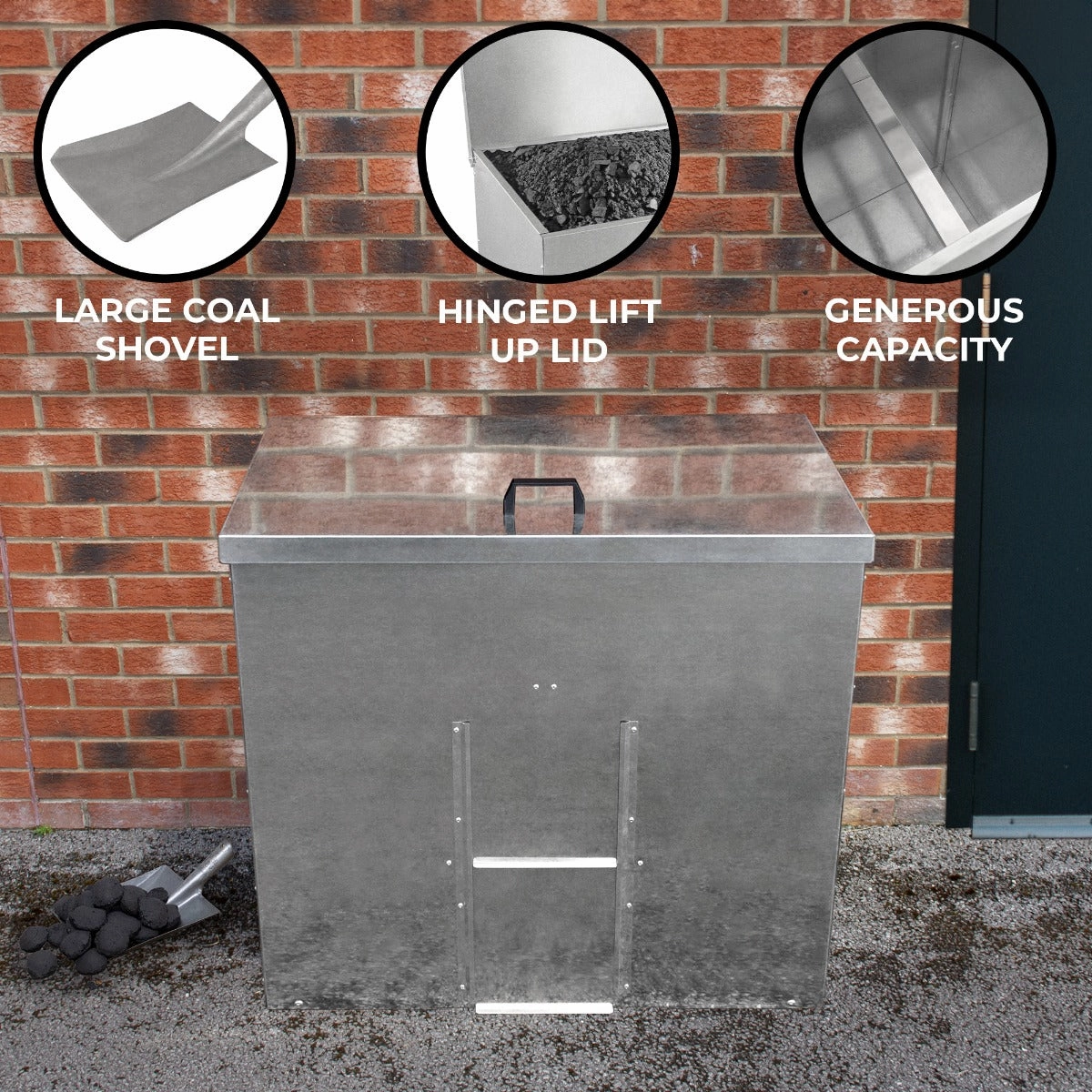 Galvanised Coal Bunker - 500kg