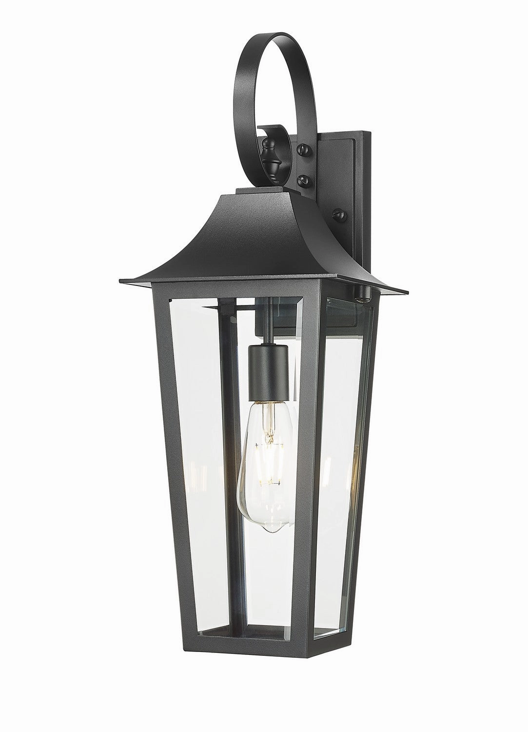 Gannon One Light Outdoor Wall Light BlackOutdoor wall sconces with motion sensor