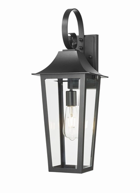 Gannon One Light Outdoor Wall Light BlackOutdoor wall sconces with motion sensor