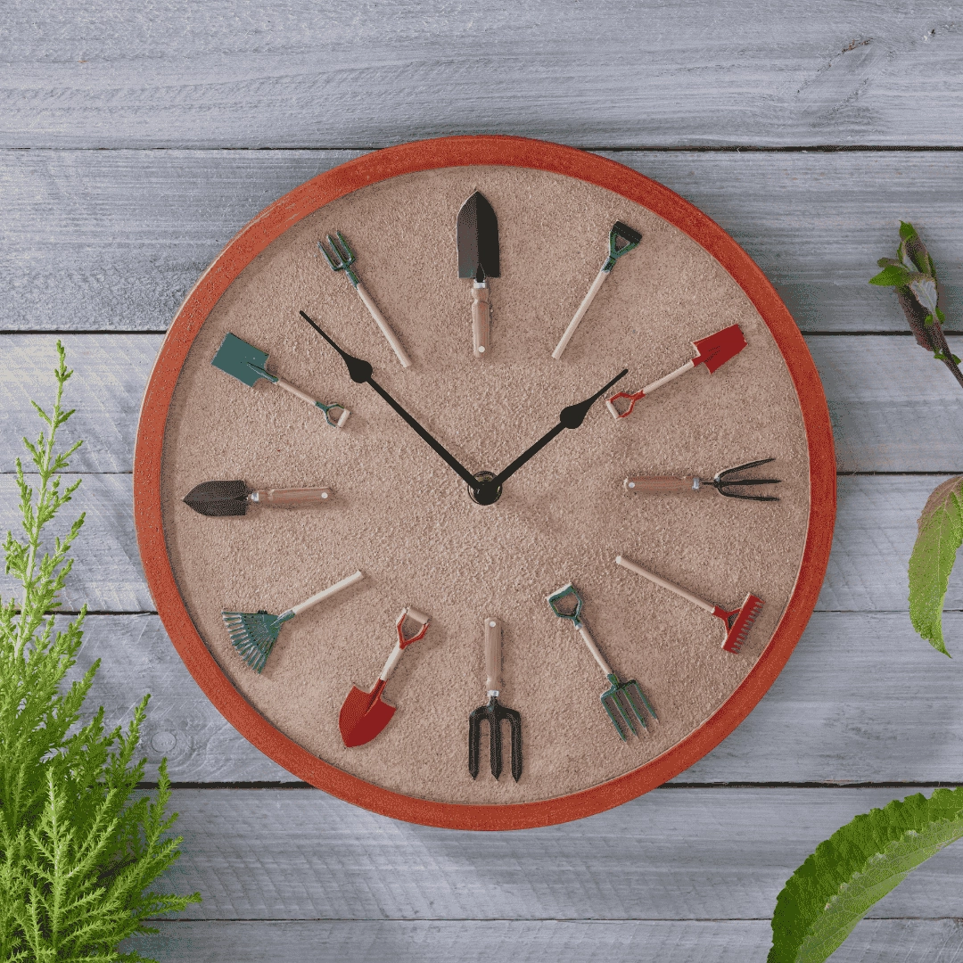 Garden Tools Wall Clockoutdoor garden decorative ornaments