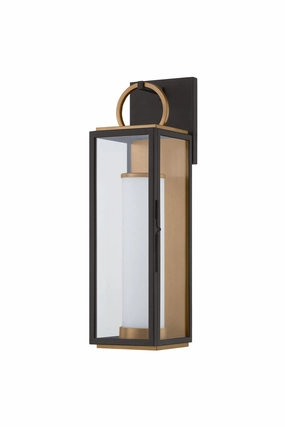 Gareth LED Wall Sconce Patina Brass/Textured BlackOutdoor wall sconces with motion sensor