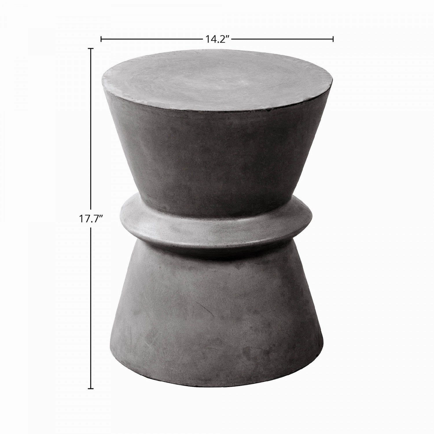 Gavrin Hourglass Side Table - Dark Grey