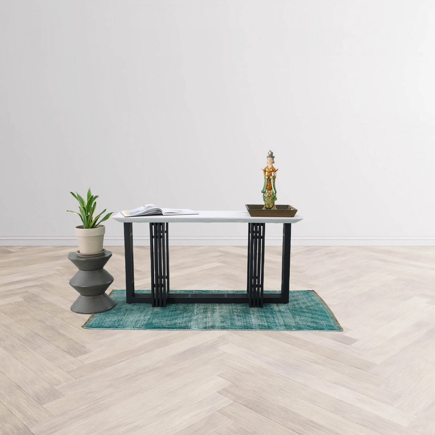 Gavrin Inverted Side Table - Dark Grey