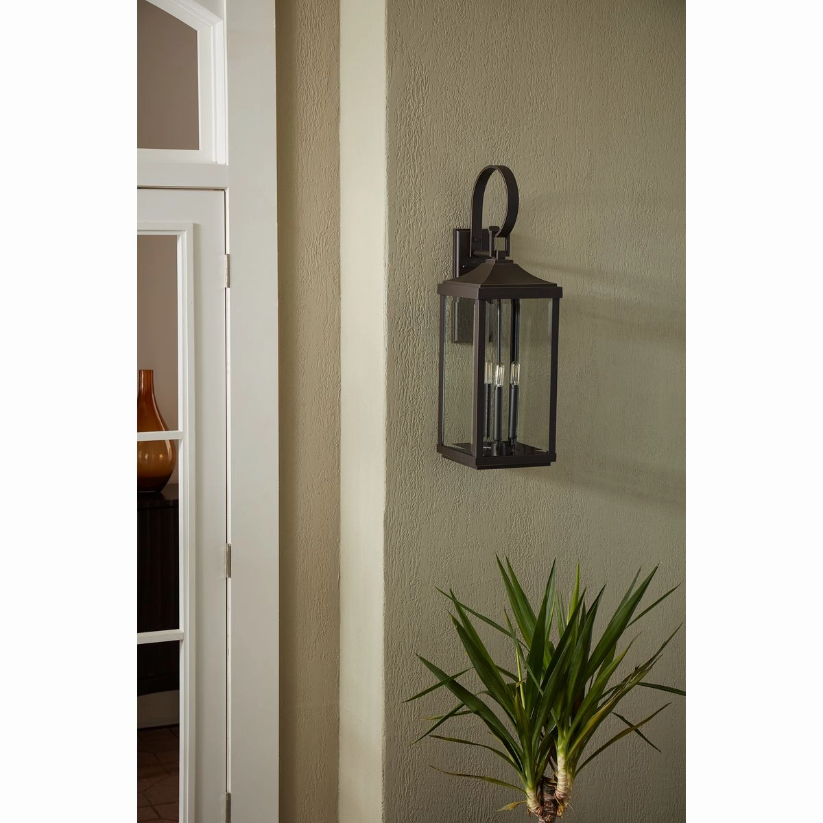 Gibbes Street Three Light Large Wall Lantern Antique Bronze