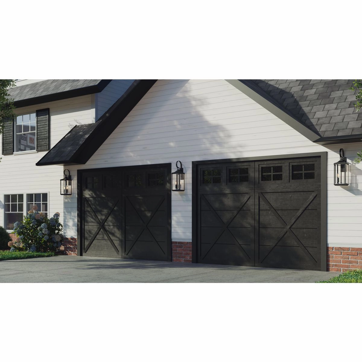 Gibbes Street Three Light Wall Lantern Black