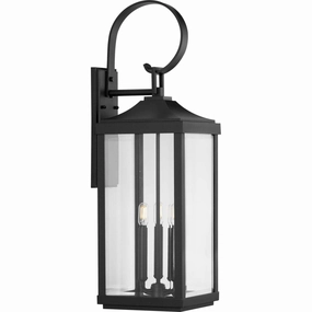 Gibbes Street Three Light Wall Lantern BlackOutdoor wall sconces with motion sensor