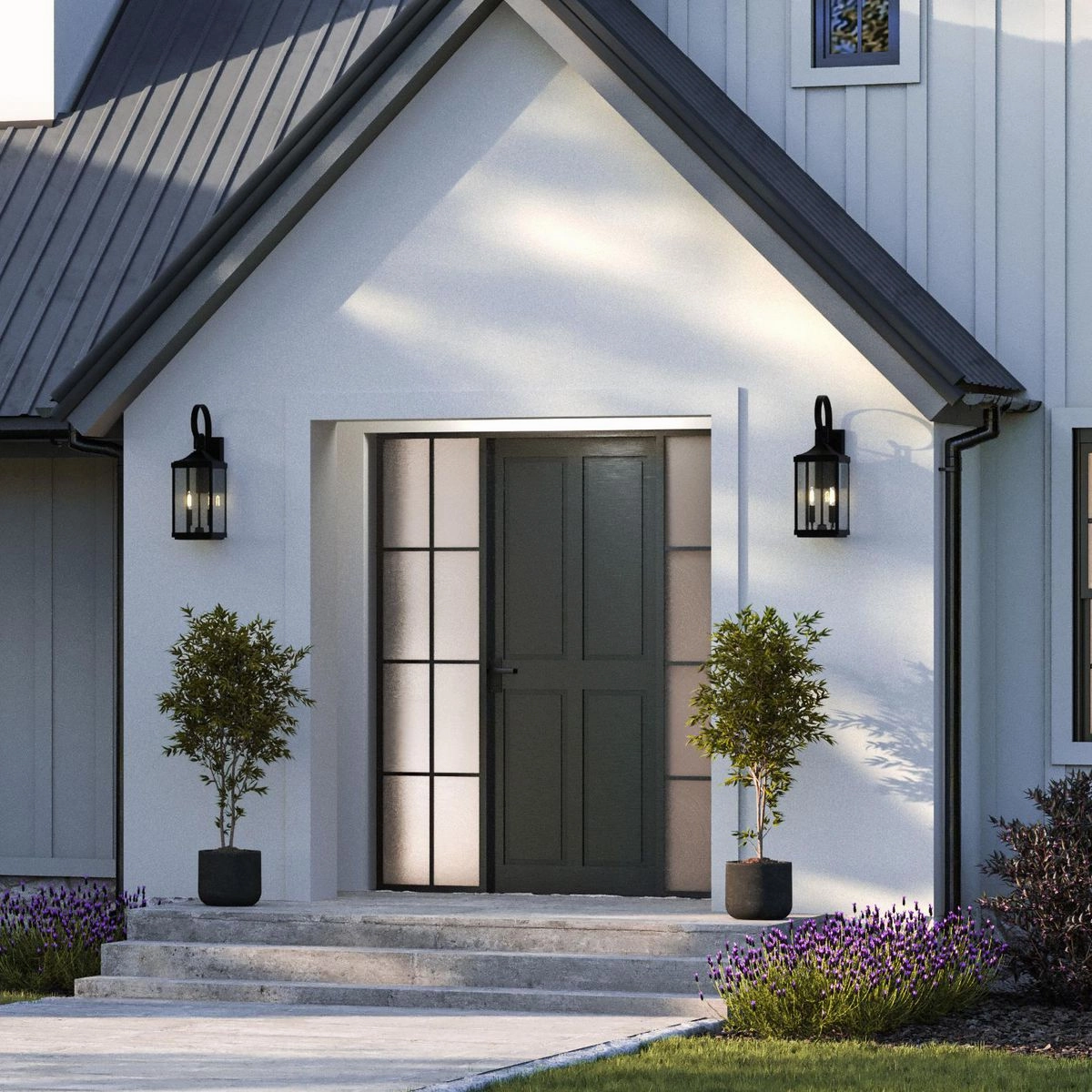 Gibbes Street Two Light Wall Lantern Black