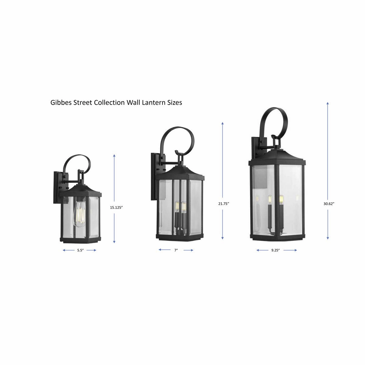 Gibbes Street Two Light Wall Lantern Black