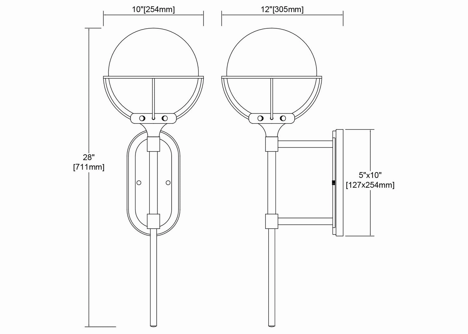 Girard One Light Outdoor Wall Sconce Charcoal