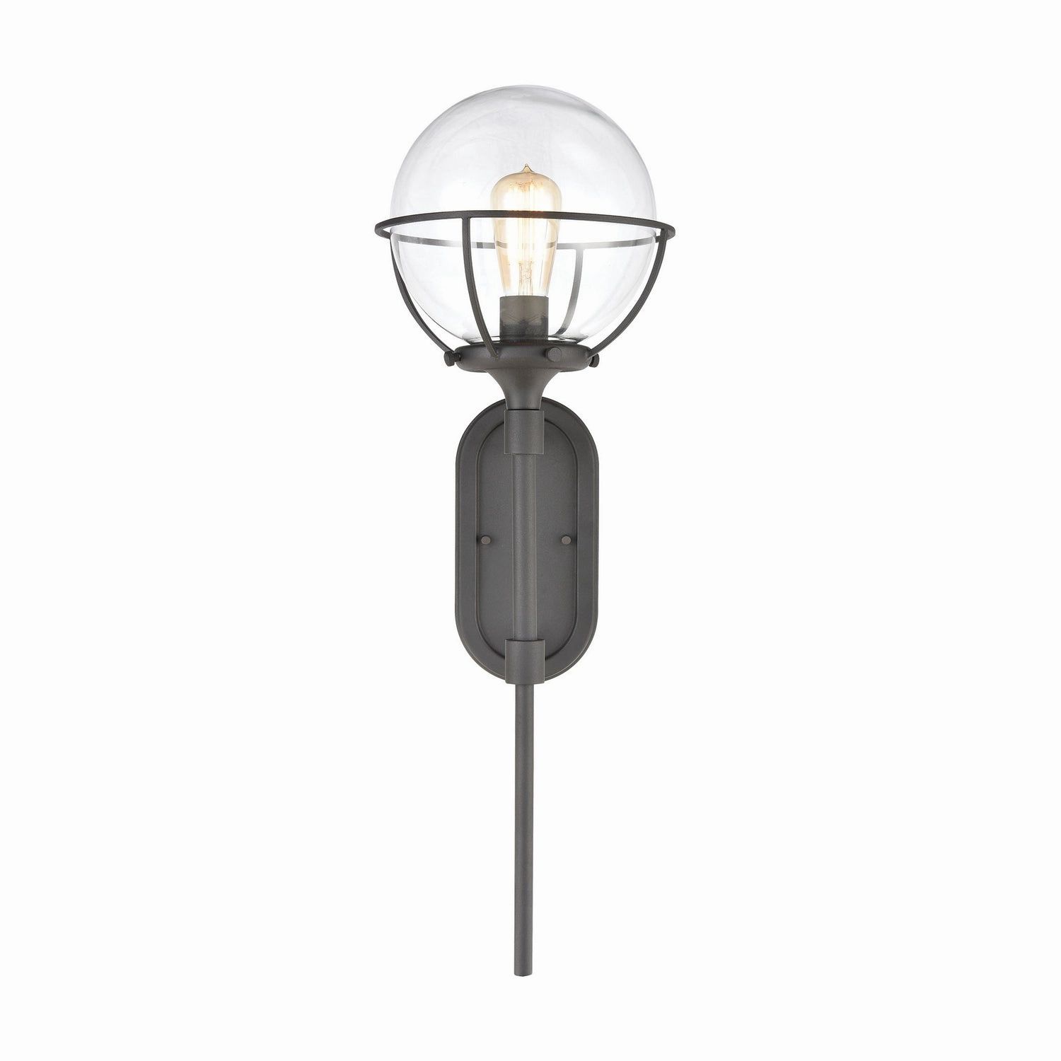 Girard One Light Outdoor Wall Sconce Charcoal