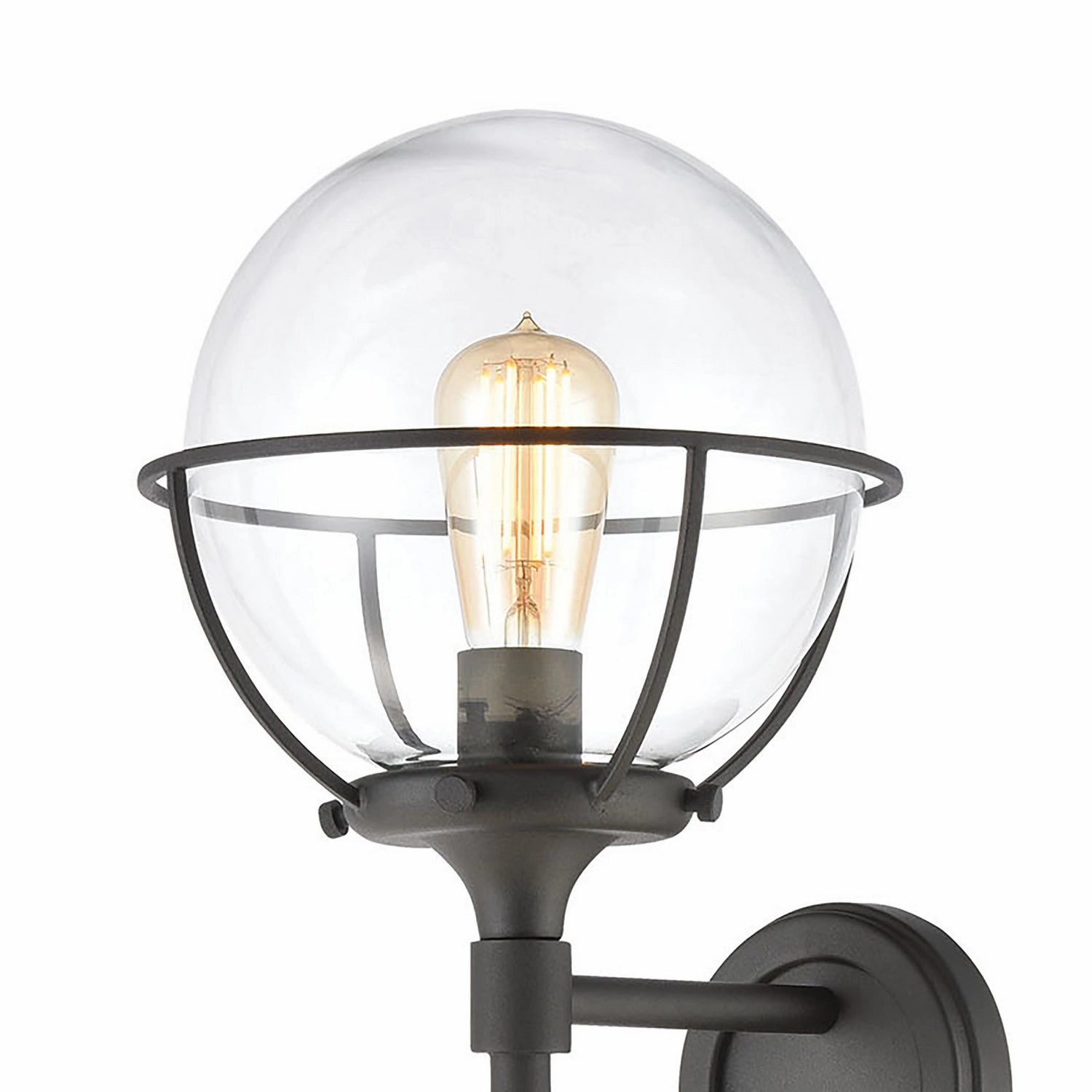 Girard One Light Outdoor Wall Sconce Charcoal