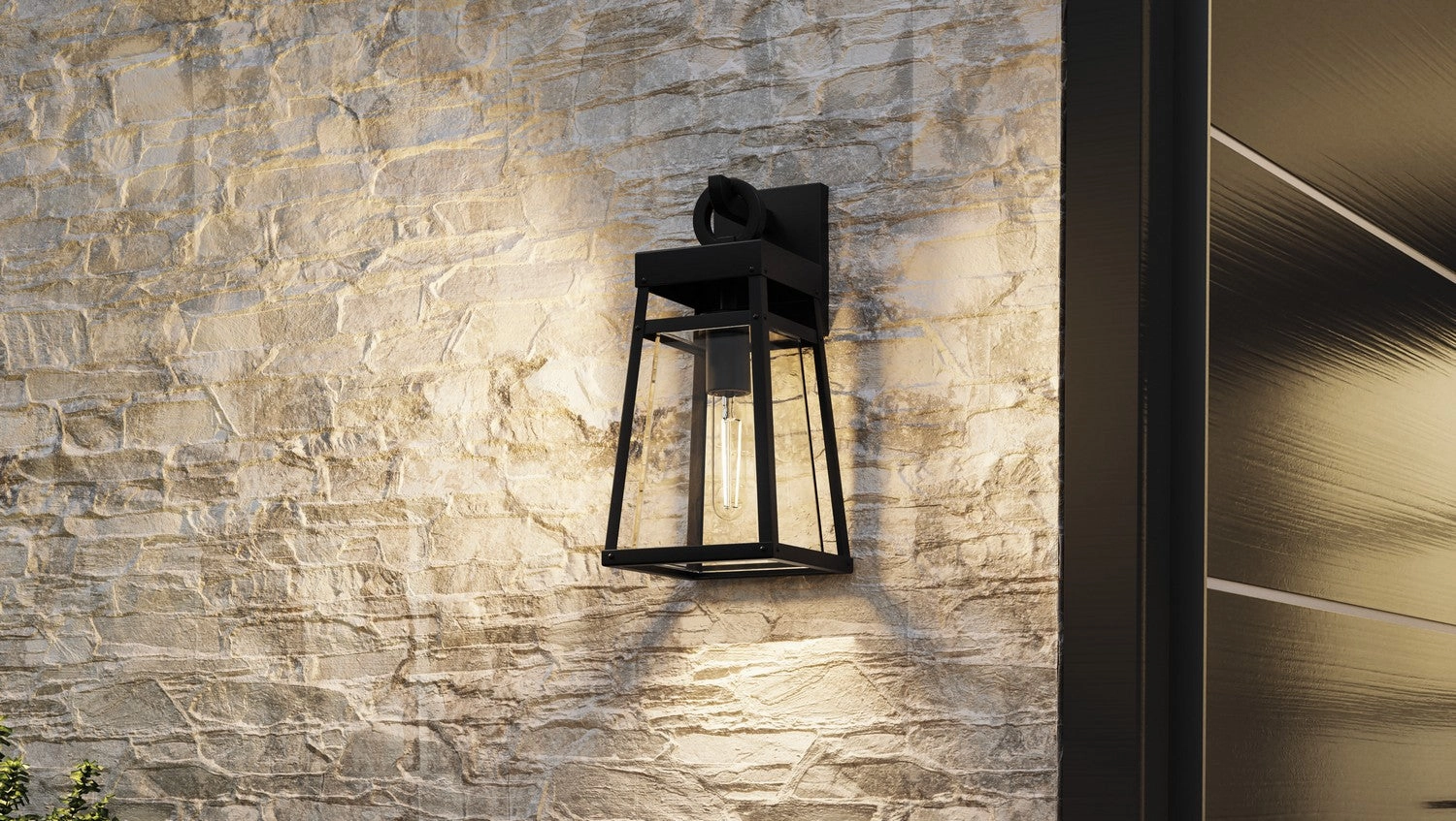 Godfrey One Light Outdoor Wall Mount Matte Black
