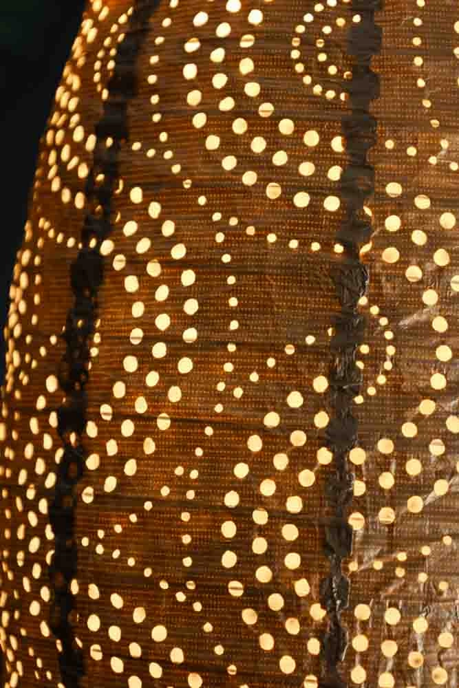 Gold Oval Solar Garden Lantern