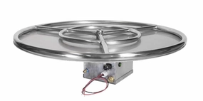 Grand Canyon 30" Round Flat Stack Electronic Start Outdoor Fire Pit Kit RFS-30-WBECSportable outdoor fire pit with lid
