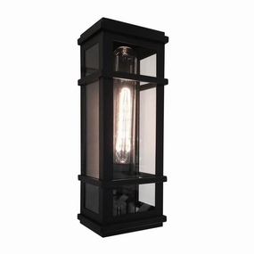 Granger Square LED Wall Sconce BlackOutdoor wall sconces with motion sensor