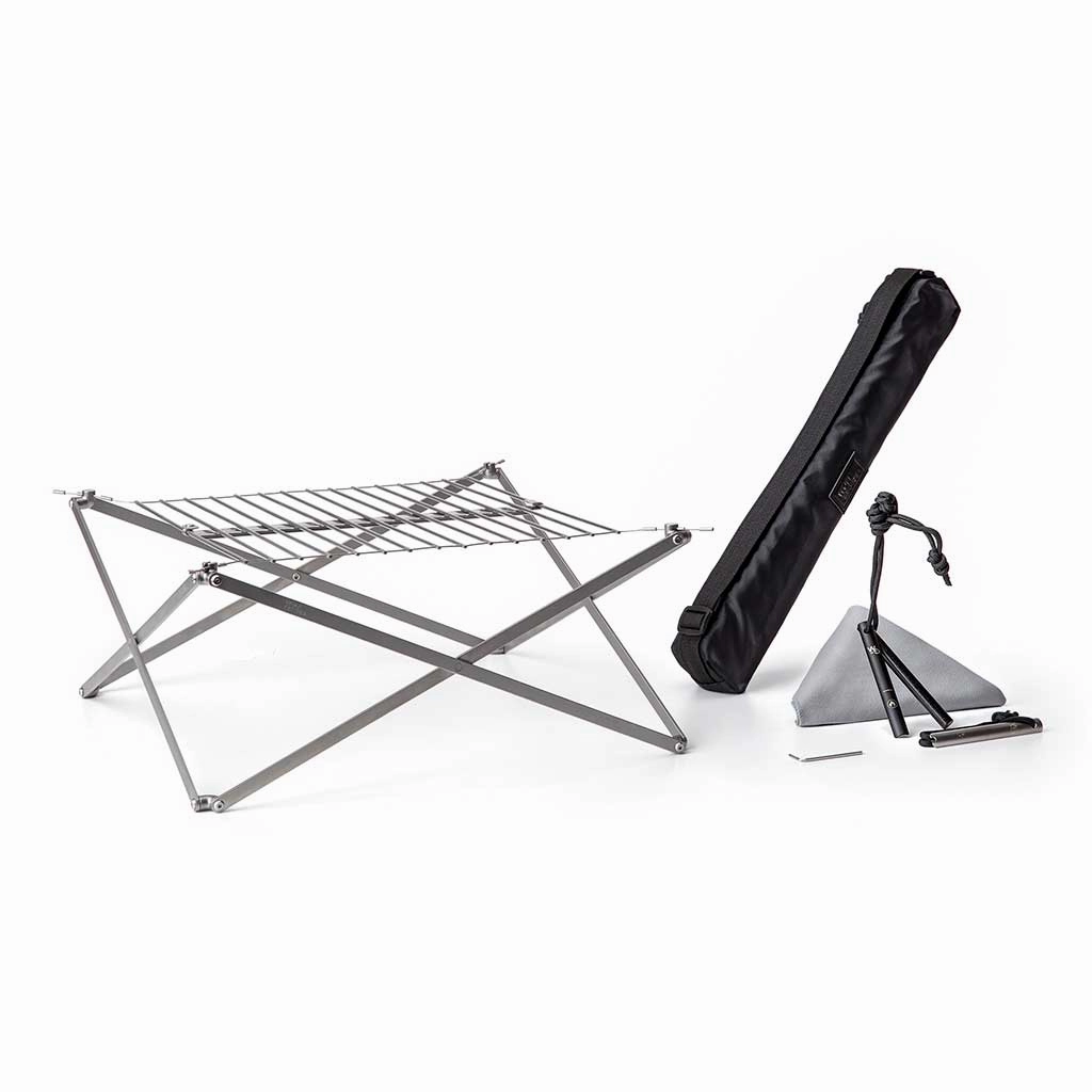 Grill with Fire Set heavy-duty garden utility cart with handle