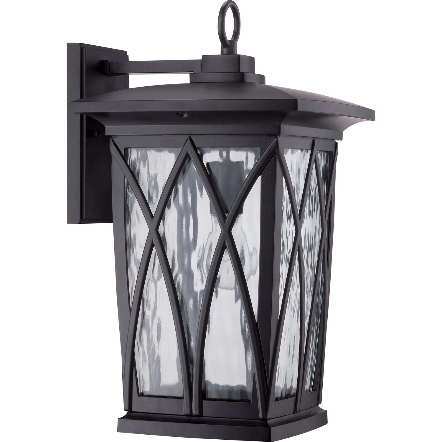 Grover One Light Outdoor Wall Lantern Mystic Black