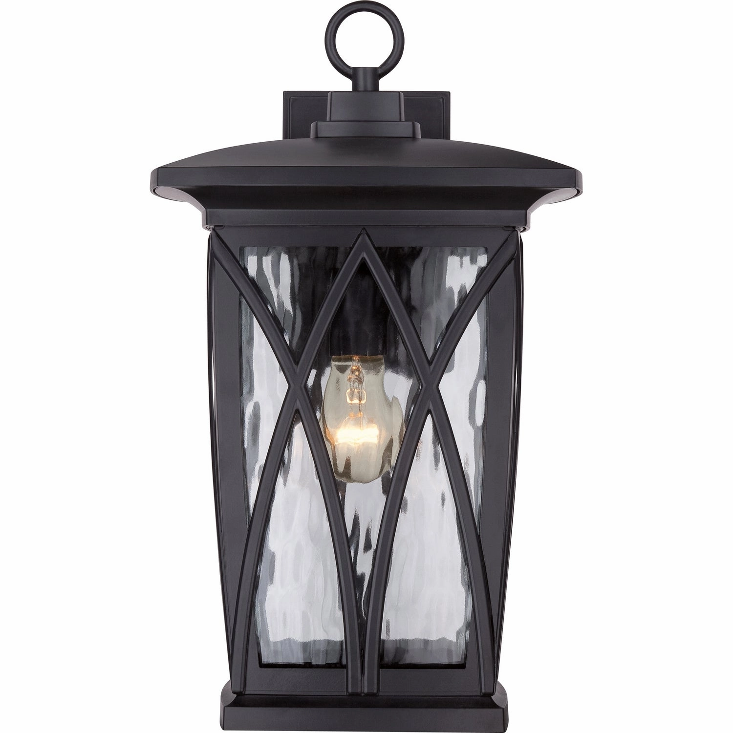 Grover One Light Outdoor Wall Lantern Mystic Black