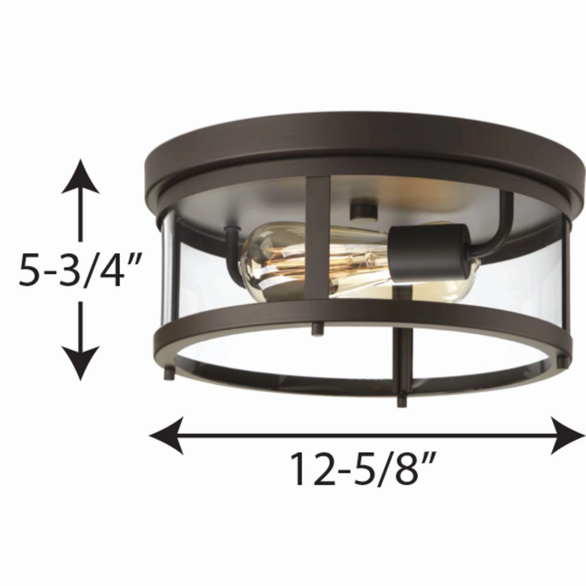 Gunther 2-Light Outdoor Flush Mount