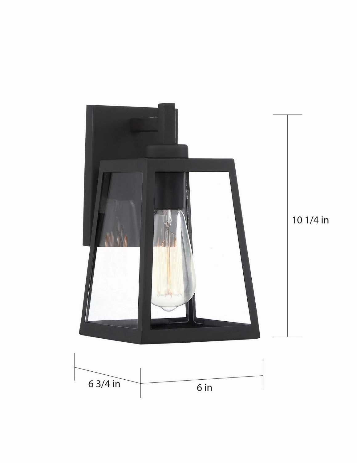 Halifax One Light Outdoor Wall Lantern Matte Black