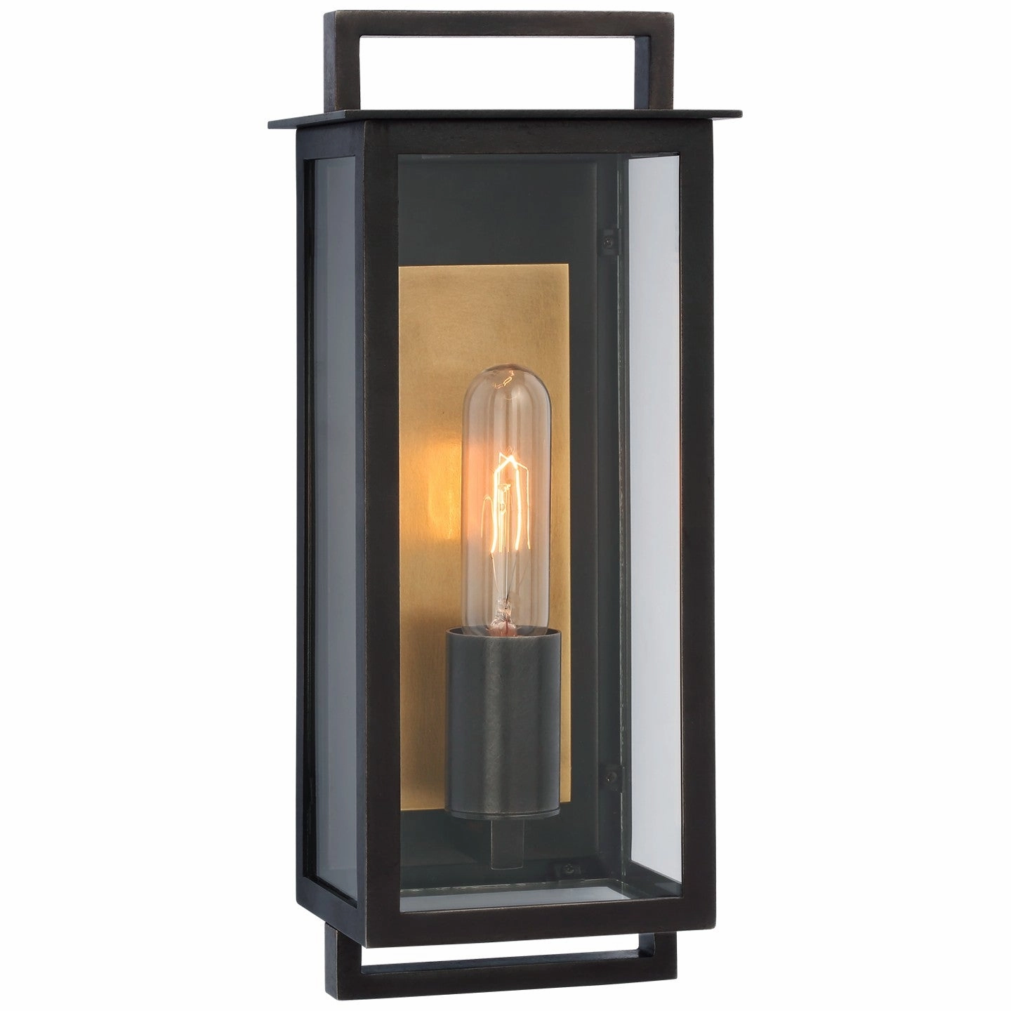 Halle LED Wall Lantern Aged IronOutdoor wall sconces with motion sensor