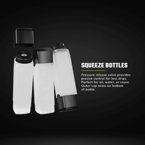 Halo Elite Squeeze Bottle Pack HZ-3027Stainless steel BBQ tool set