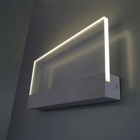 Halpern LED Outdoor Lantern PlatinumOutdoor wall sconces with motion sensor