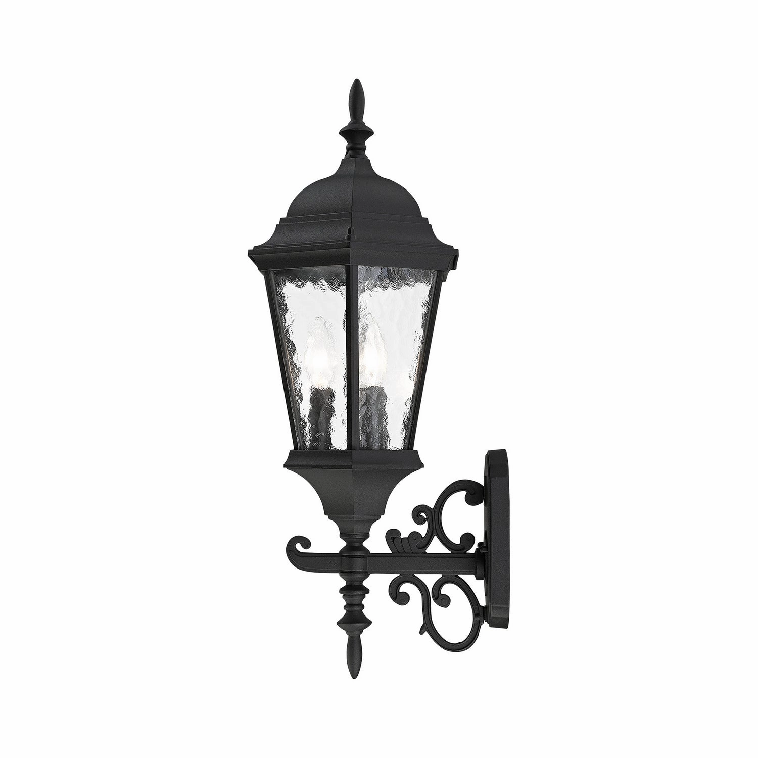 Hamilton Three Light Outdoor Wall Lantern Textured Black