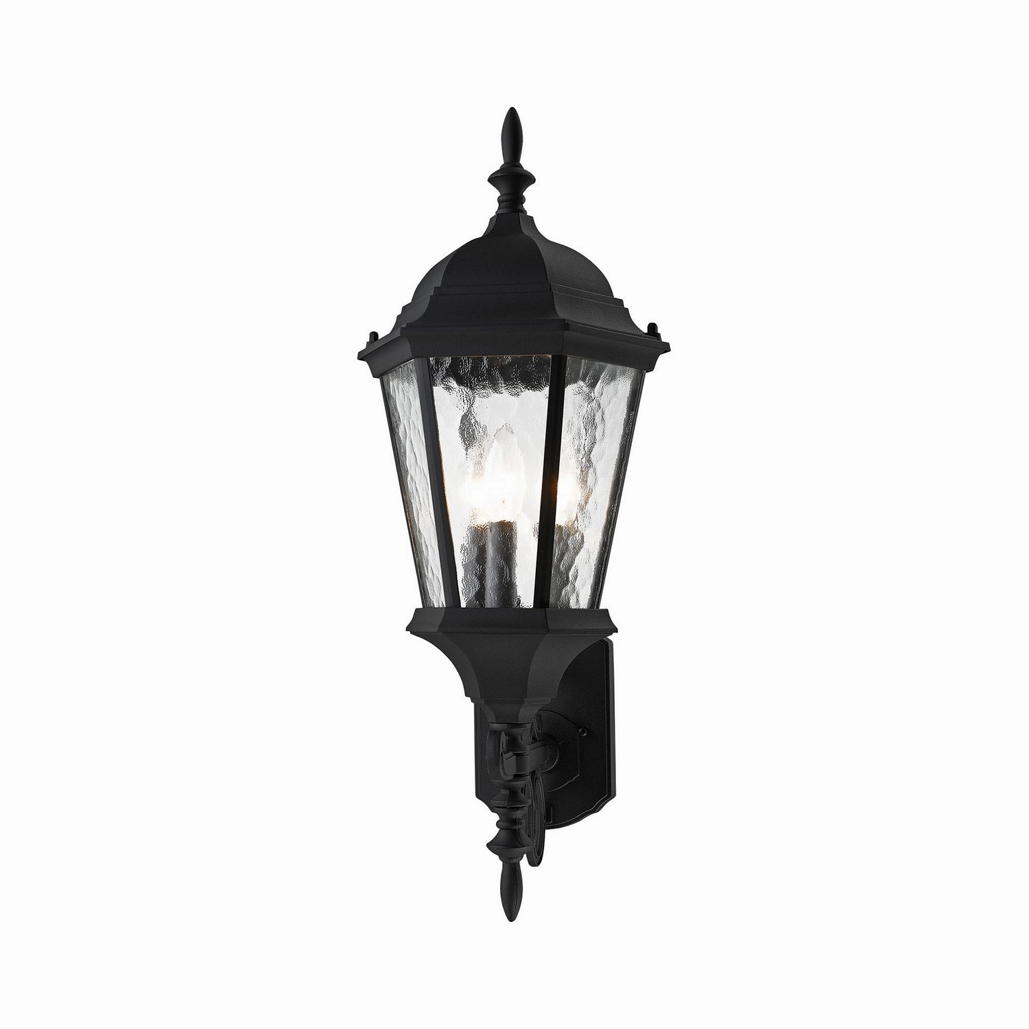 Hamilton Three Light Outdoor Wall Lantern Textured Black