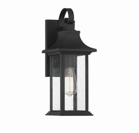 Hancock One Light Wall Sconce Matte BlackOutdoor wall sconces with motion sensor