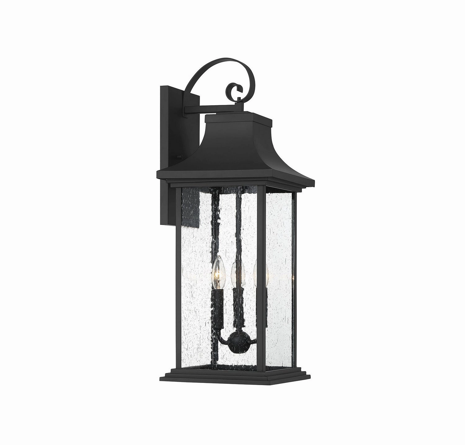 Hancock Three Light Outdoor Wall Sconce Matte Black