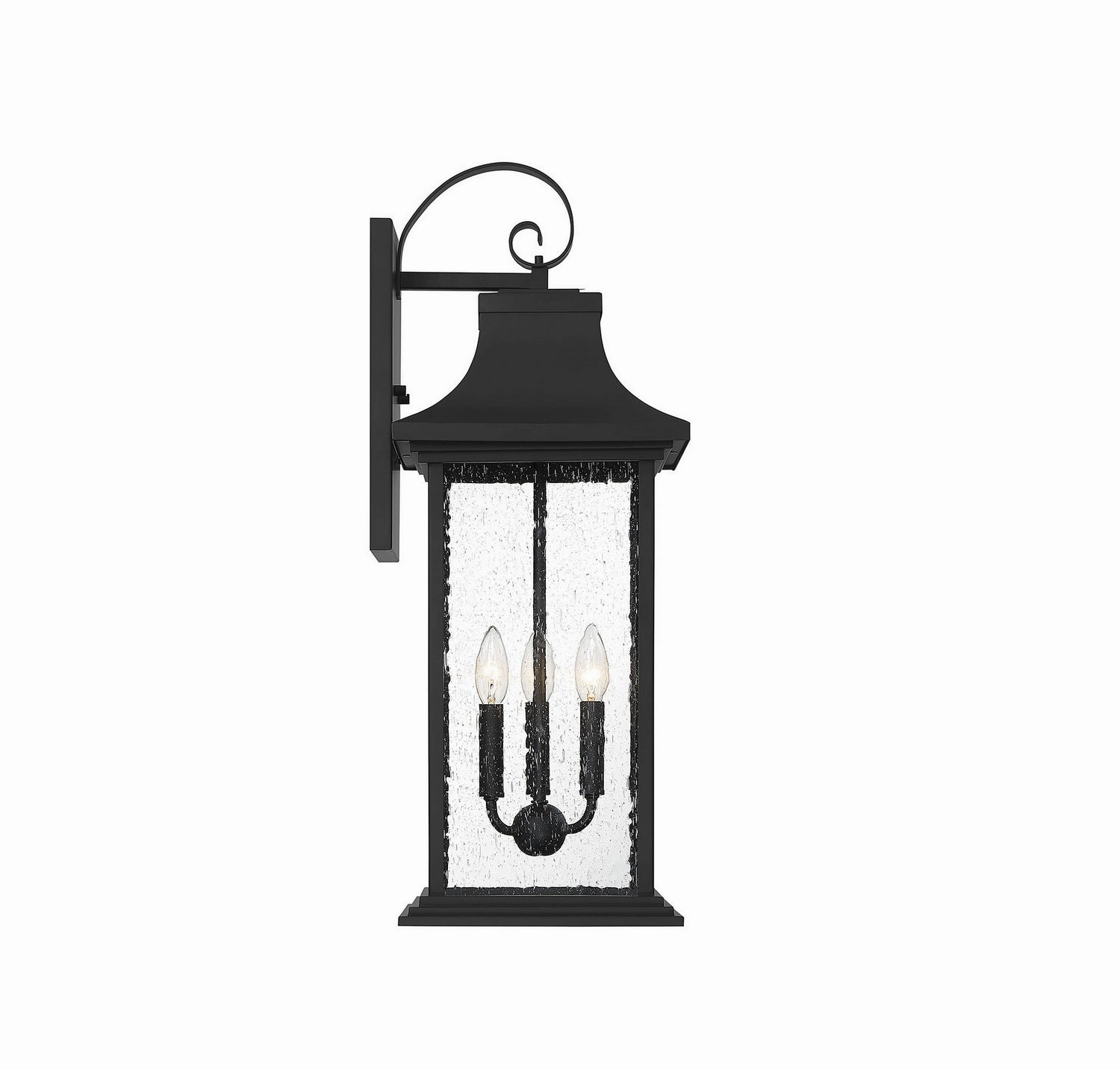 Hancock Three Light Outdoor Wall Sconce Matte Black